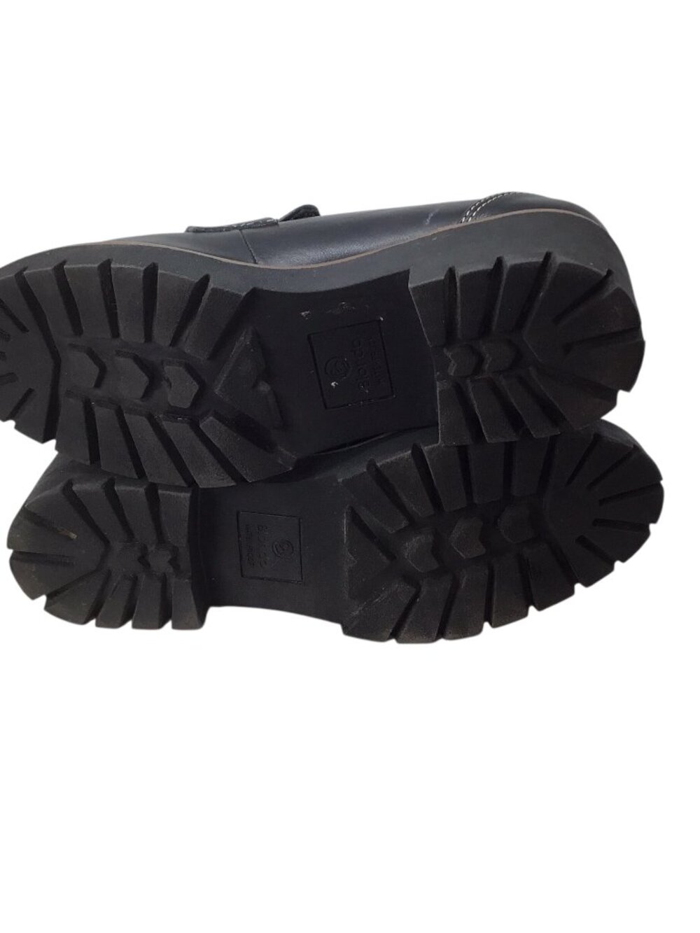 Blondo Daina Leather Platform Penny Loafers Chunky Black Size 8.5 Waterproof - Picture 9 of 9